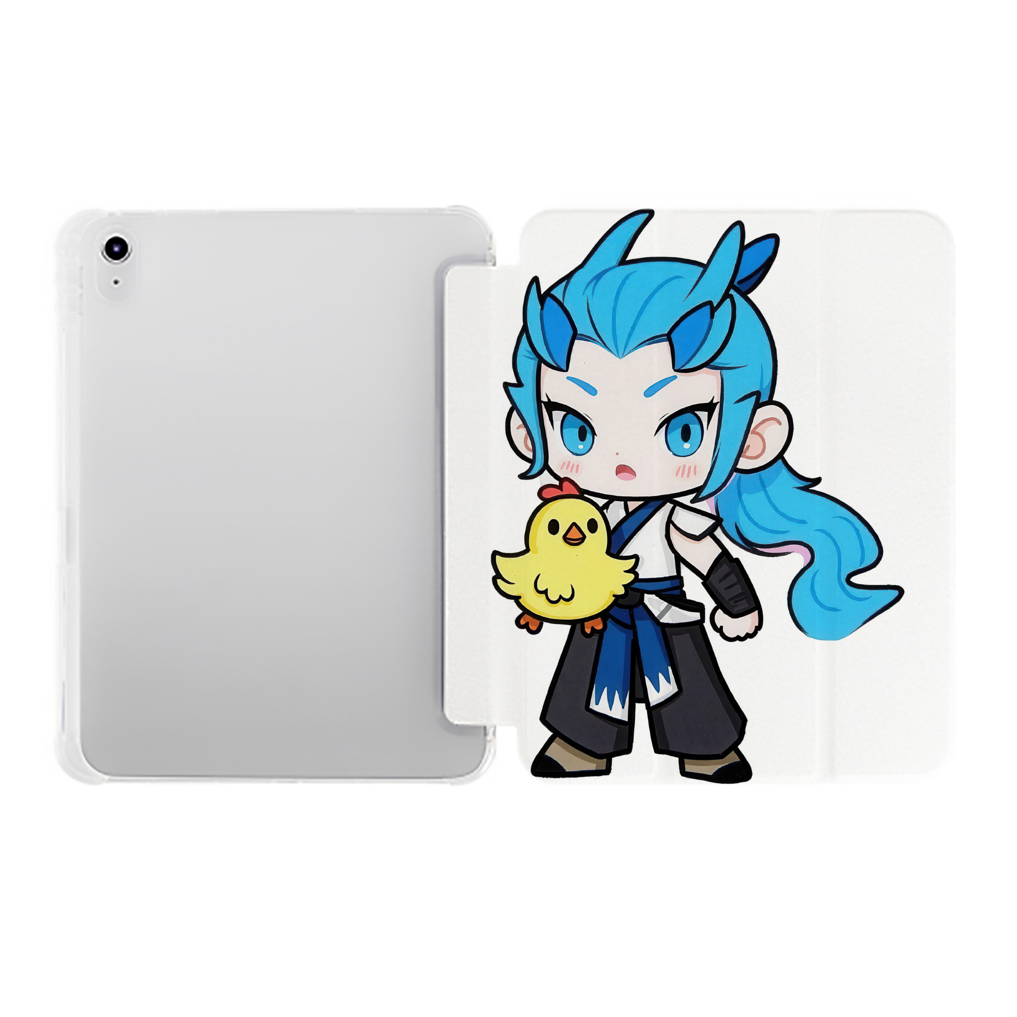 （画像用） Ne Zha 2 ナタ 魔童の大暴れ IPad ケース ペン収納付き 三つ折りスタンド PUレザー×シリコン 対応機種9.5/10.5/10.9インチ